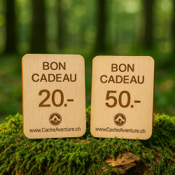 Carte cadeau CacheAventure – Bon d’achat en bois